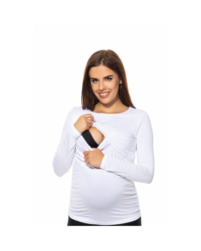Bluzka ciążowa do karmienia, długi rękaw