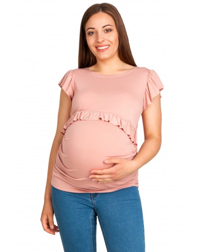 Bluzka ciążowa do karmienia piersią FRANCZESKA z falbankami