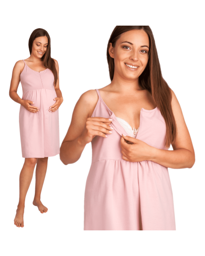 Koszula nocna ciążowa do karmienia MARYSIA na cienkie ramiączka