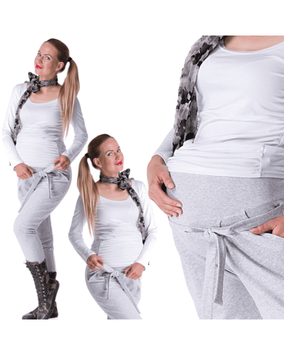 Spodnie ciążowe dresowe Lena kokarda