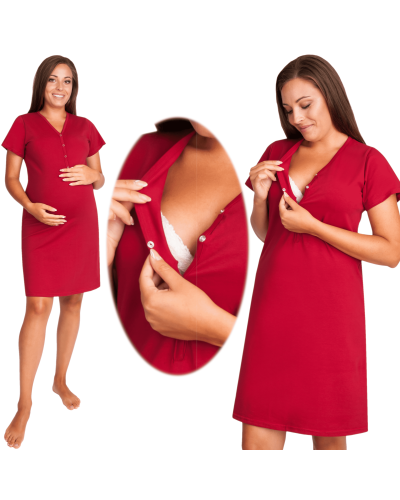 Koszula nocna ciążowa do karmienia piersią ABIGAIL BORDO