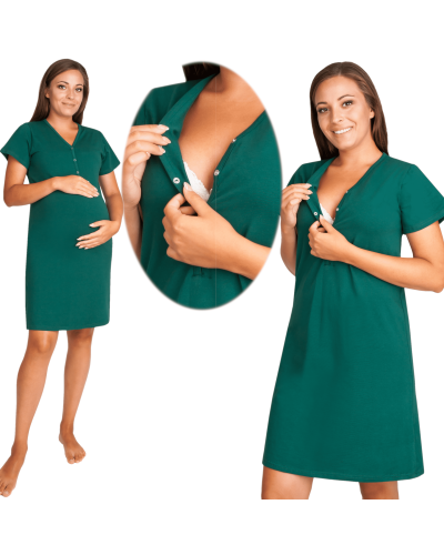 Koszula nocna ciążowa do karmienia piersią AGIBAIL ZIELEŃ