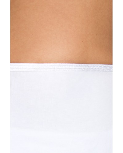 BAMBUSOWE majtki ciążowe z gumolamówką profilowany wysoki panel białe