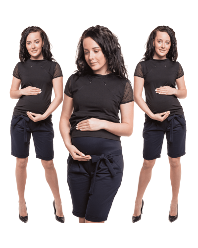 Bermudy LENA spodenki ciążowe przed kolano