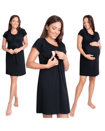Koszula nocna ciążowa do karmienia piersią, do porodu   XXL DOROTY