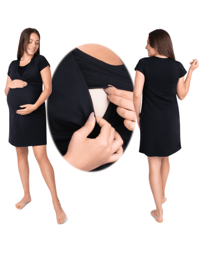 Koszula nocna ciążowa do karmienia piersią, do porodu   XXL DOROTY