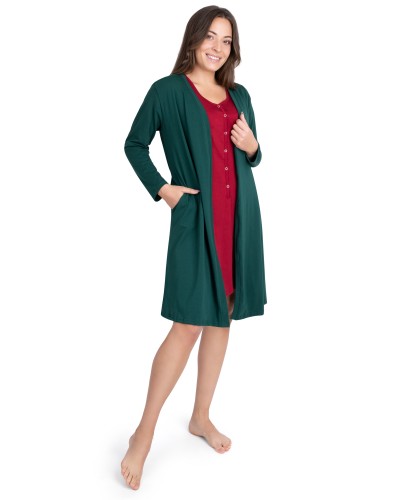 Bawełniany lekki Szlafrok Nina podomka Basic Style