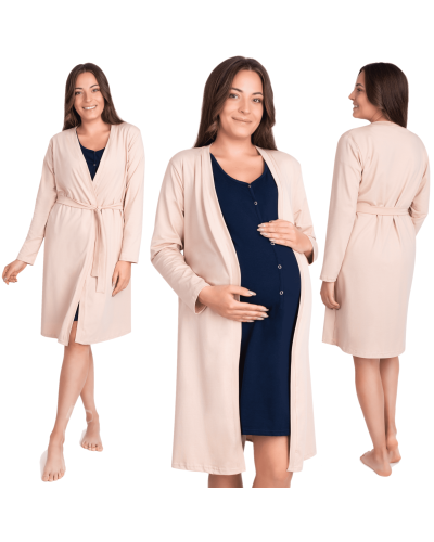 Bawełniany lekki Szlafrok Nina podomka Basic Style