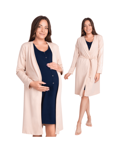 Bawełniany lekki Szlafrok Nina podomka Basic Style