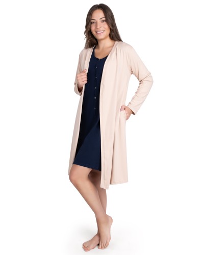 Bawełniany lekki Szlafrok Nina podomka Basic Style