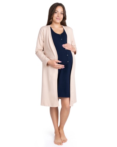 Bawełniany lekki Szlafrok Nina podomka Basic Style