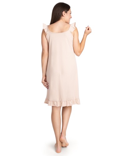 Koszula nocna ciążowa do karmienia, do porodu Maja z lekkim rękawkiem