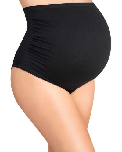 BAWEŁNIANE MAJTKI CIĄŻOWE ZOJA– NA DUŻY BRZUSZEK- białe + czarne 2 sztuki