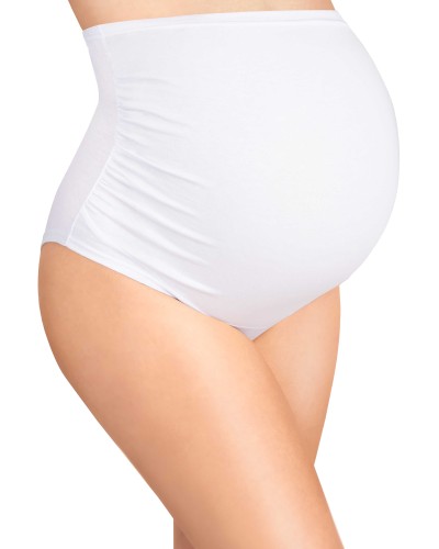 BAWEŁNIANE MAJTKI CIĄŻOWE ZOJA– NA DUŻY BRZUSZEK- białe + czarne 2 sztuki