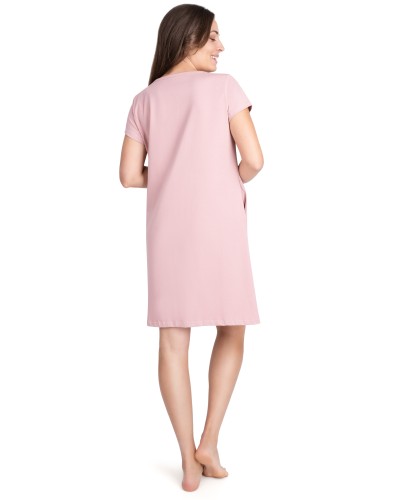 Koszula nocna ciążowa do karmienia piersią Panda z bocznymi kieszeniami