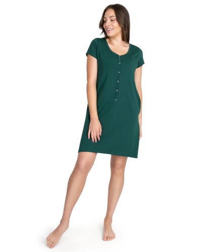 Koszula nocna ciążowa do karmienia piersią Panda z bocznymi kieszeniami