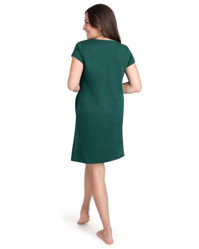 Koszula nocna ciążowa do karmienia piersią Panda z bocznymi kieszeniami