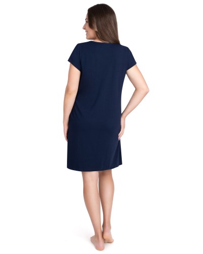 Koszula nocna ciążowa do karmienia piersią Panda z bocznymi kieszeniami