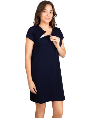 Koszula ciążowa do karmienia  do kangurowania na suwak XXL granat