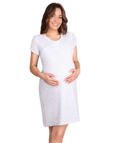 Koszula ciążowa do karmienia  do kangurowania na suwak XXL melanż