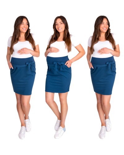 Spódnica ciążowa Lena niski panel z kokardą