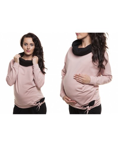 Bluza dresowa  ciążowa do karmienia golf z supłem
